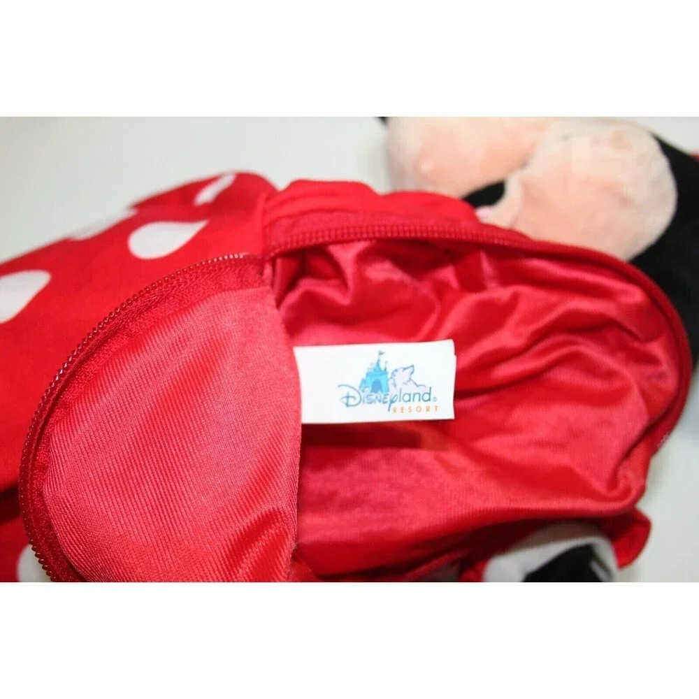 Disneyland Resort Minnie Mouse Plush Backpack Kids Polka Dot Dress Adjustable
